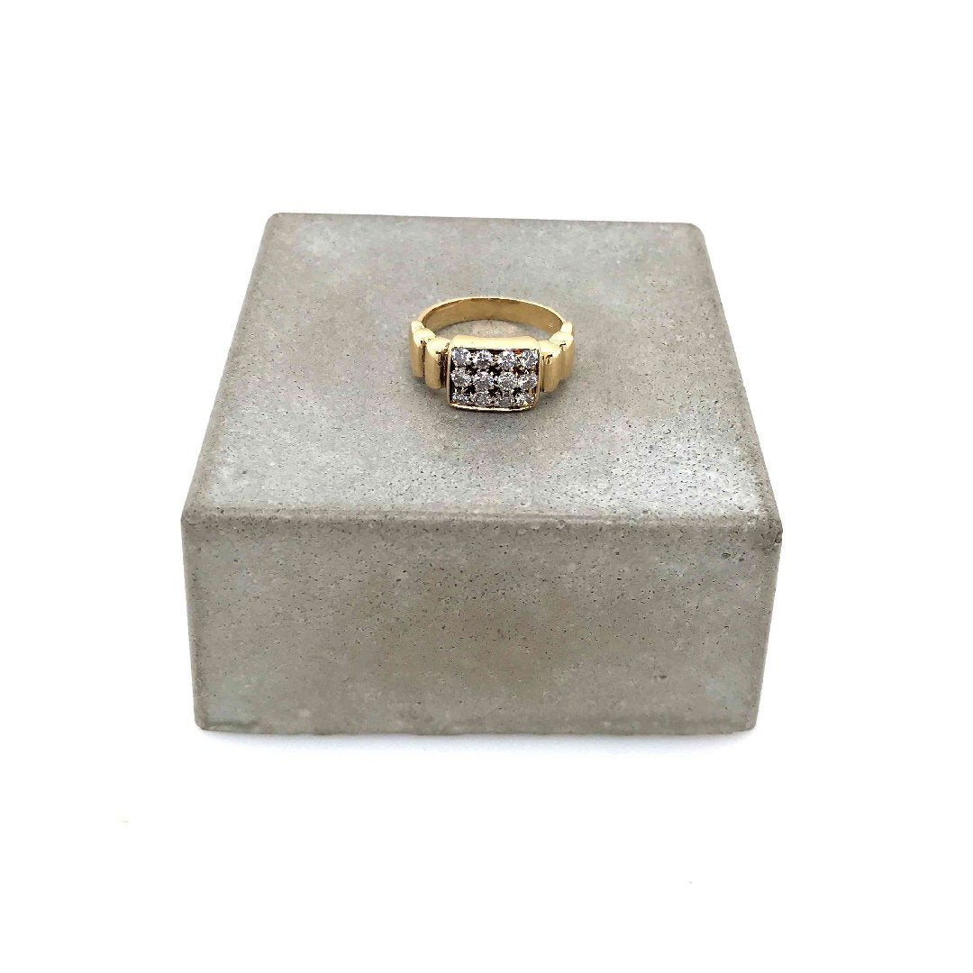 antiker-echtschmuck-antike-ringe-Ring Gelbgold 750 mit Brillanten-10665-Prejou