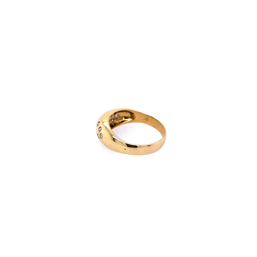 antiker-echtschmuck-antike-ringe-Ring Gelbgold 750 mit Brillanten-10700-Prejou