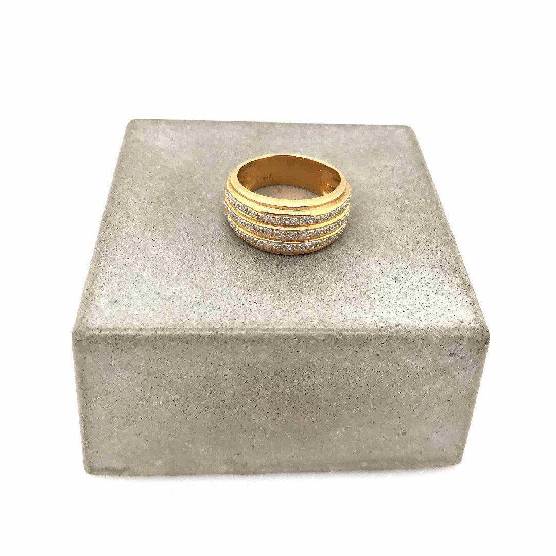antiker-echtschmuck-antike-ringe-Ring Gelbgold 750 mit Diamanten-10544-Prejou