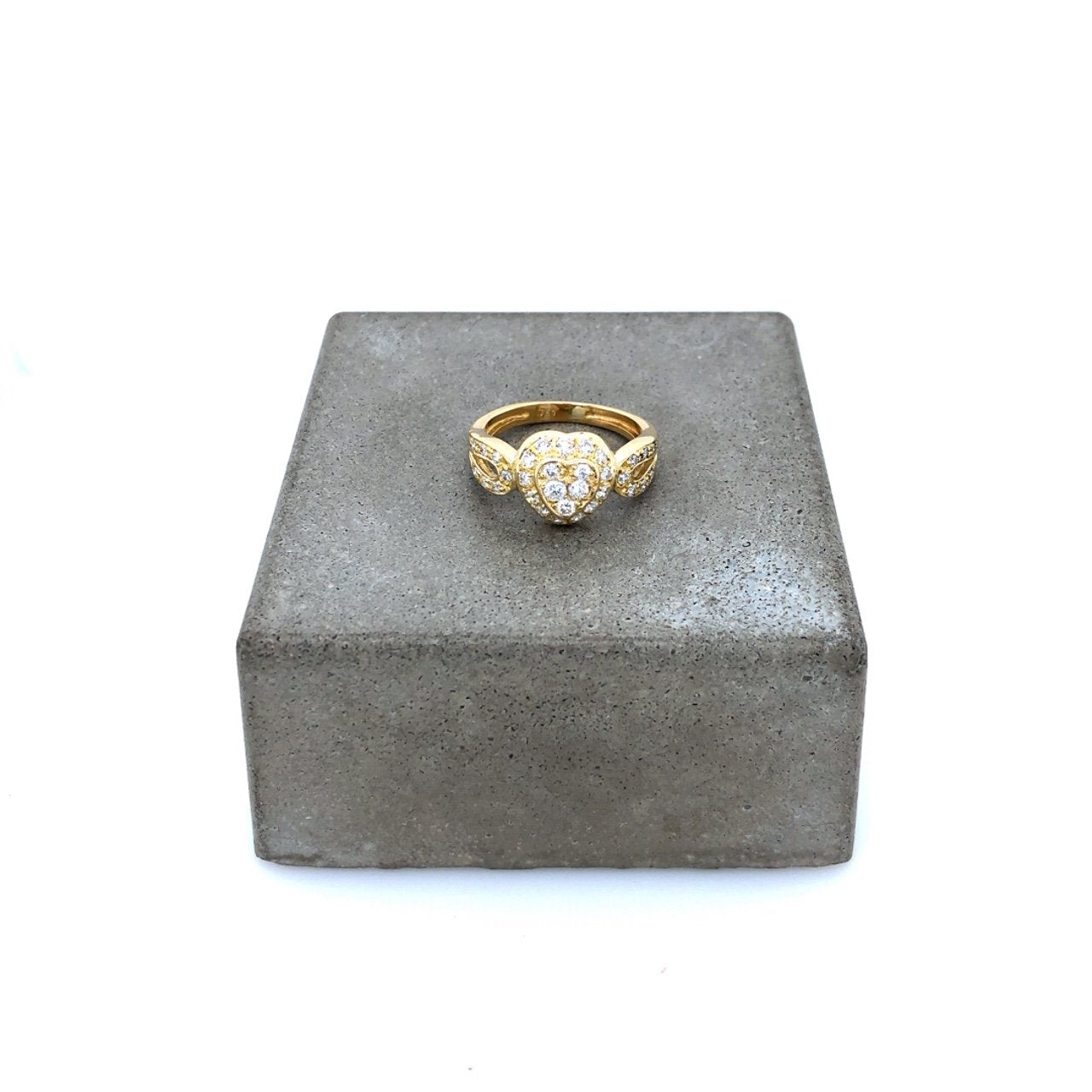 antiker-echtschmuck-antike-ringe-Ring Gelbgold 750 mit Diamanten & Brillanten-10014-Prejou