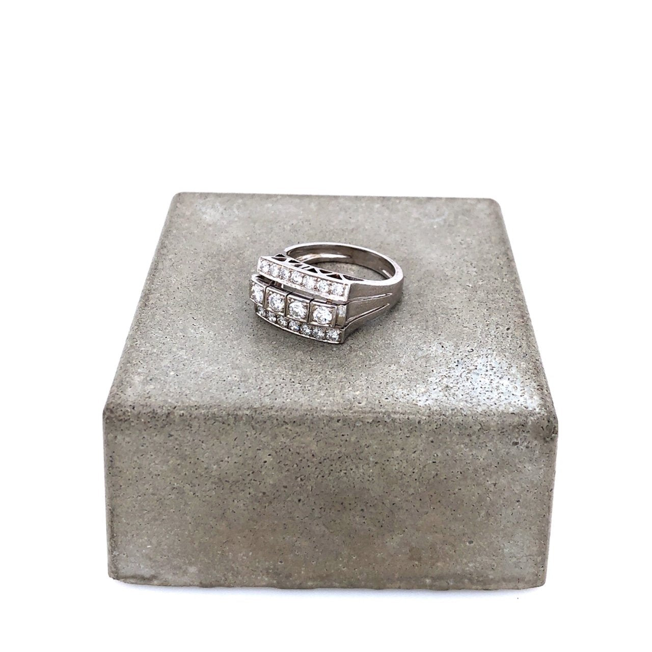 antiker-echtschmuck-antike-ringe-Ring Weissgold 585 mit Brillanten-10022-Prejou