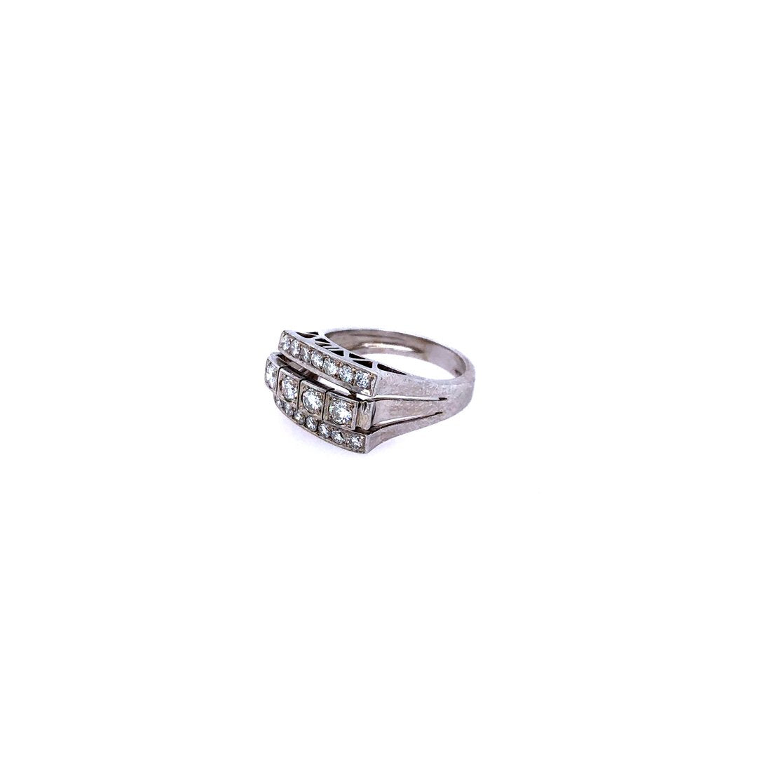 antiker-echtschmuck-antike-ringe-Ring Weissgold 585 mit Brillanten-10022-Prejou