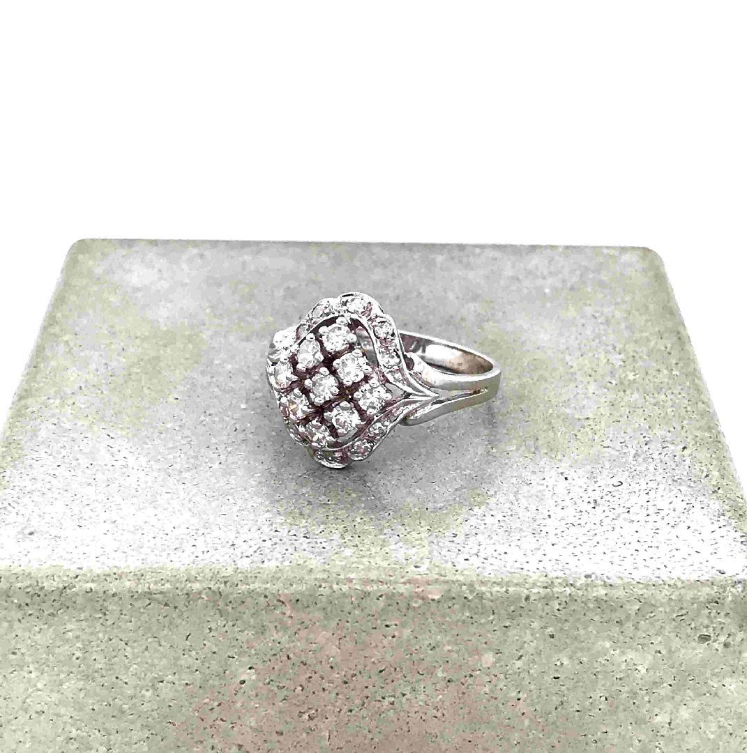 antiker-echtschmuck-antike-ringe-Ring Weissgold 585 mit Diamanten &amp; Brillanten-10661-Prejou