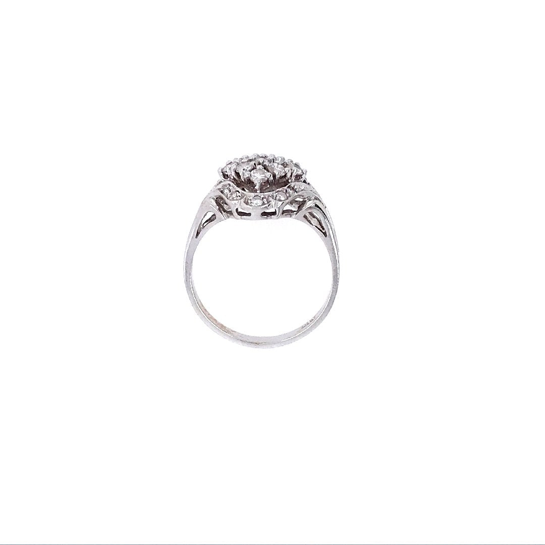 antiker-echtschmuck-antike-ringe-Ring Weissgold 585 mit Diamanten &amp; Brillanten-10661-Prejou