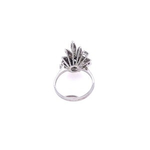 Vintage Ring Weissgold 750 mit Brillanten-10618-Prejou