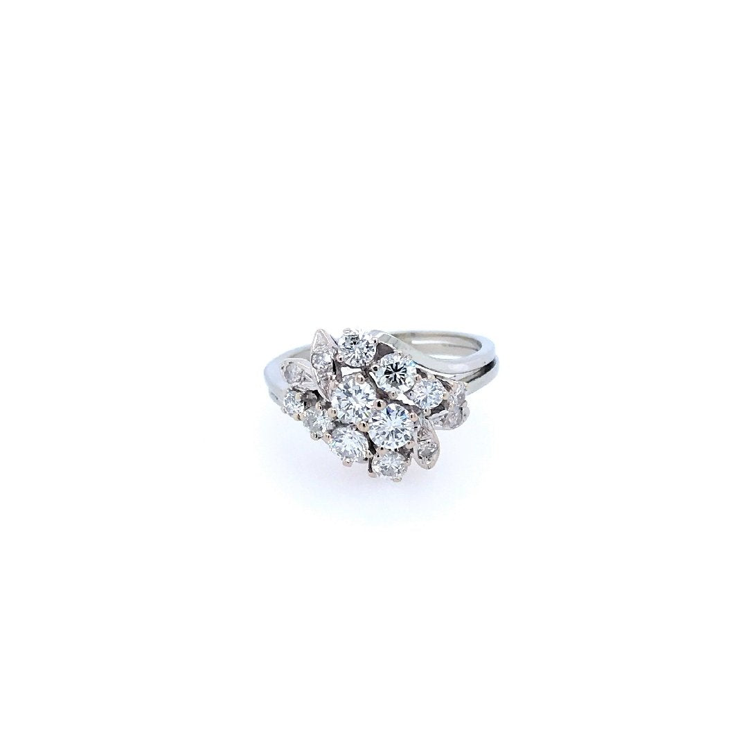 antiker-echtschmuck-antike-ringe-Ring Weissgold 750 mit Brillanten &amp; Diamanten-11092-Prejou