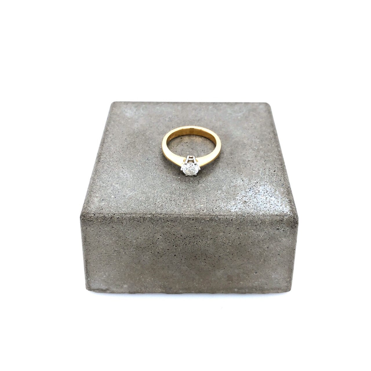 antiker-echtschmuck-antike-ringe-Solitaire Bicolor Gold 750 mit Brillant 0,53 ct.-10494-Prejou