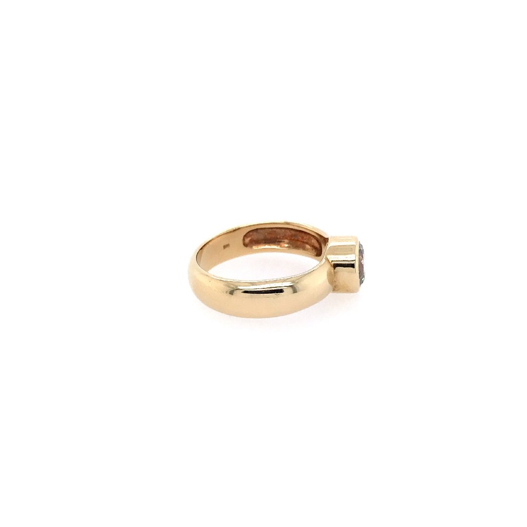 Vintage Ring-Solitaire Ring Gelbgold 585 mit Brillant 1 ct-10422-Prejou