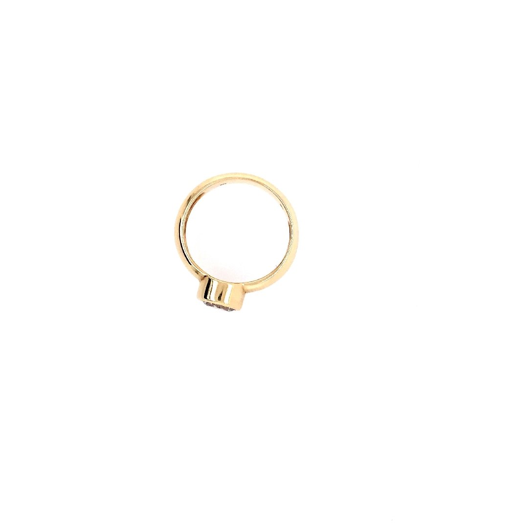 Vintage Diamantring-Solitaire Ring Gelbgold 585 mit Brillant 1 ct-10422-Prejou