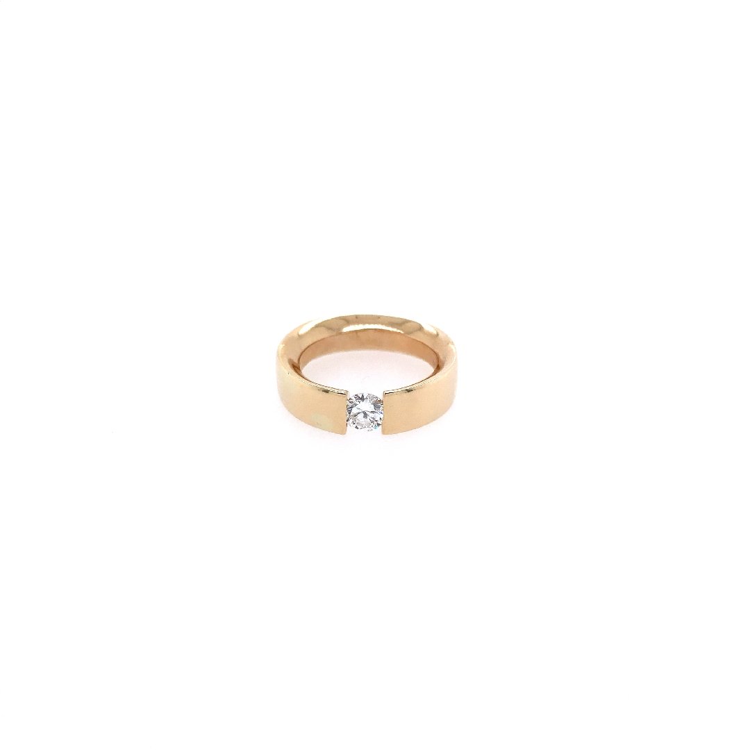 antiker-echtschmuck-antike-ringe-Spannring Gelbgold 585 mit Brillant-10259-Prejou