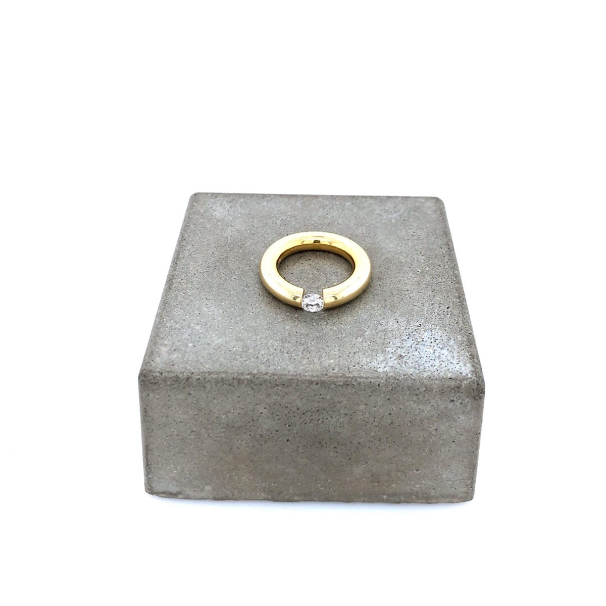 Second Hand Ring Spannring Gelbgold 750 mit Brillant 0,42 ct-10385-Prejou