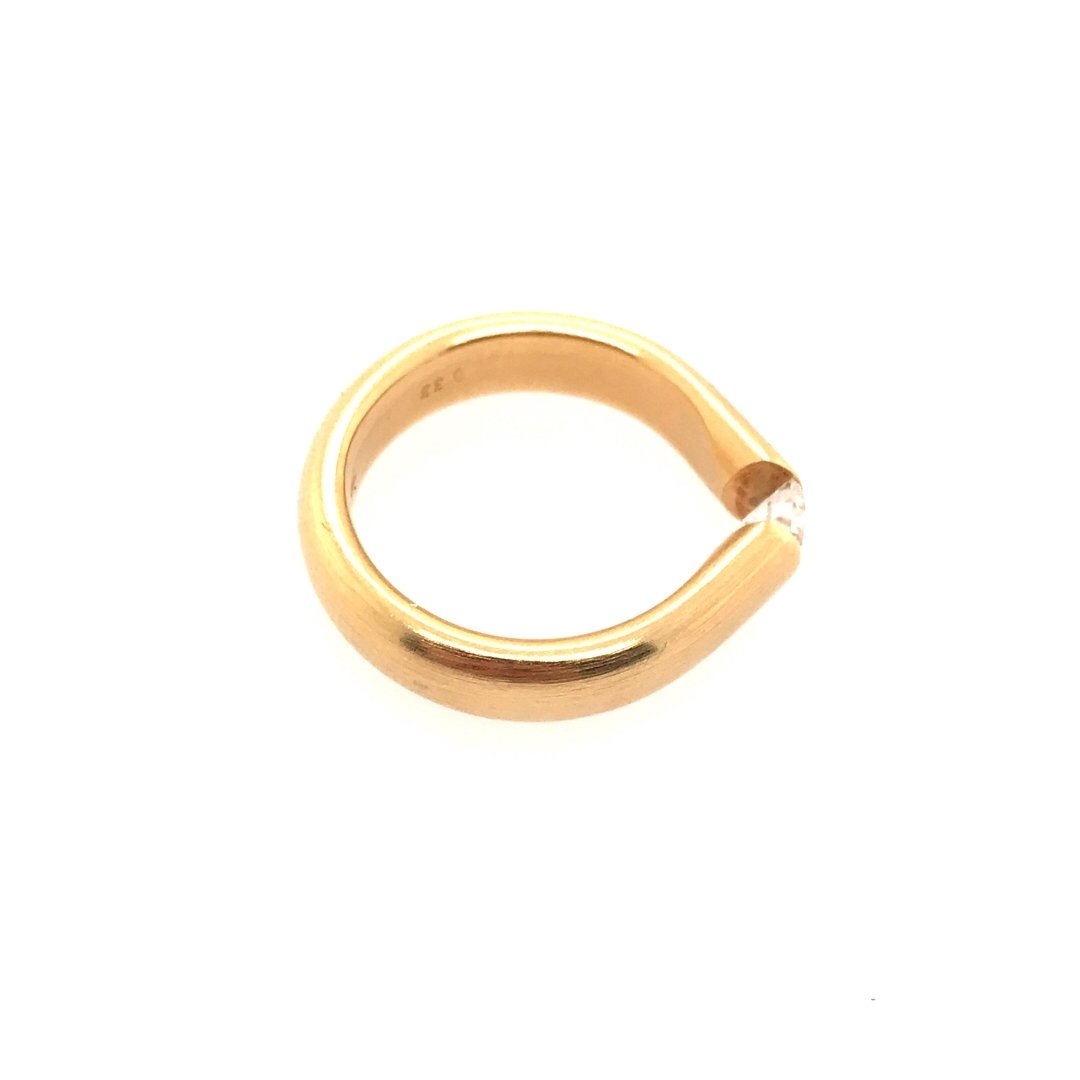 antiker-echtschmuck-antike-ringe-Spannring Gelbgold 750 mit Brillant-10089-Prejou