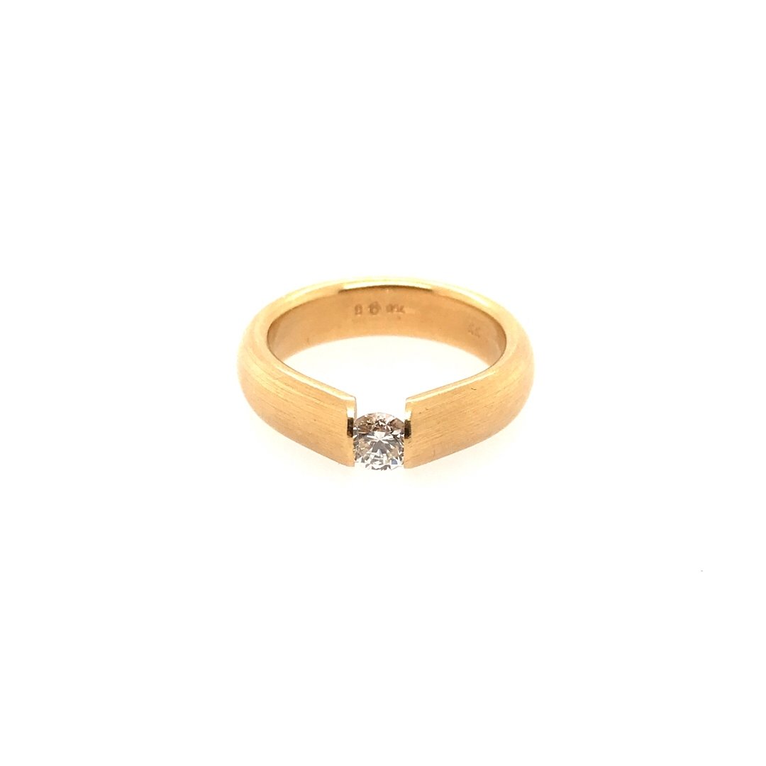 antiker-echtschmuck-antike-ringe-Spannring Gelbgold 750 mit Brillant-10089-Prejou